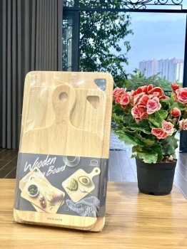 Bộ 3 Thớt Gỗ Cây Cao Su Lock&Lock LWC001S3