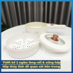 Nồi Lẩu Điện Đa Năng Hầm Cháo, Nấu Mì, Nồi Lẩu Mini Đa Năng, Chiên Rán, Quánh Nấu Cháo 1.6L Bear DRG-P16M2