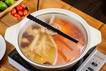 Nồi lẩu nhôm đúc 2 ngăn 26cm Kaiyo