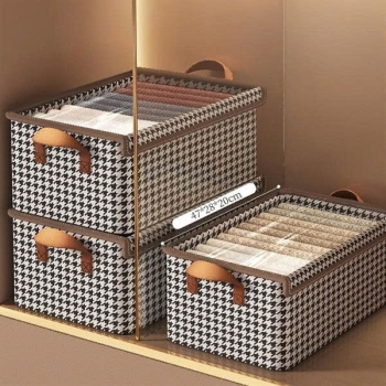 HỘP ĐỰNG QUẦN ÁO KHUNG THÉP CÓ NẮP ĐẬY GHA502 28L