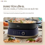 Nồi lẩu 2 ngăn Bear SB-NL60U (6L) - Bản Quốc Tế