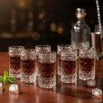 SET 12 LY RƯỢU THỦY TINH VÂN NỔI CAO CẤP – SANG TRỌNG TỪNG CHI TIẾT