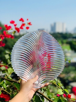ĐĨA THUỶ TINH HÌNH LÁ - 1 set 3 cái
