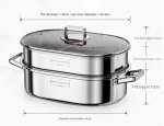 NỒI HẤP CÁ 2 TẦNG INOX 304 - RK718