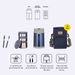 Bộ hộp cơm giữ nhiệt LOCK&LOCK EASY CARRY KÈM TÚI 2.0L LHC8039