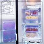 Set 8 hộp TUPPERWARE dẹt ngăn đông màu tím