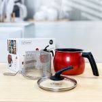 Nồi chiên ngập dầu kèm rổ chiên đồ inox, vung tự đứng Kaiyo 15cm