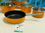 Bộ nồi từ chảo 5 món cao cấp màu cam ARBER