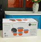 Bộ nồi từ chảo 5 món cao cấp màu cam ARBER