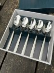 Set 5 thìa inox cao cấp Mikasa mẫu da rắn 19.5cm (kèm hộp)